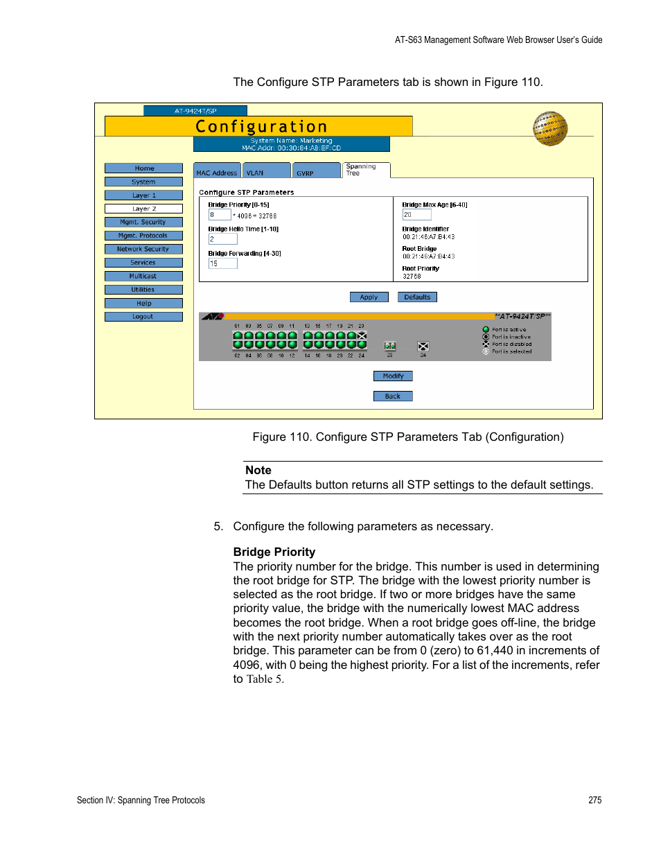 Allied Telesis AT-S63 User Manual | Page 275 / 410
