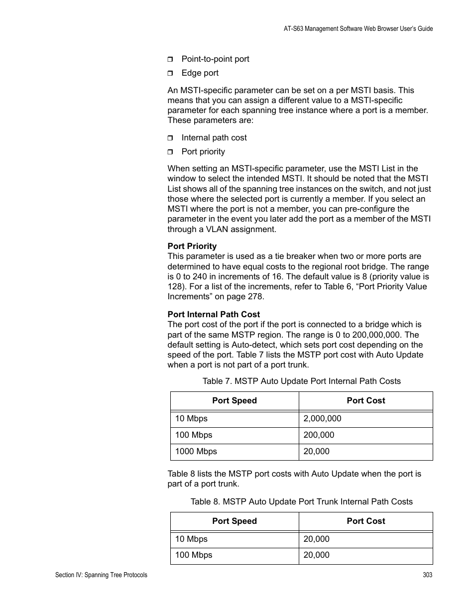 Allied Telesis AT-S63 User Manual | Page 303 / 410