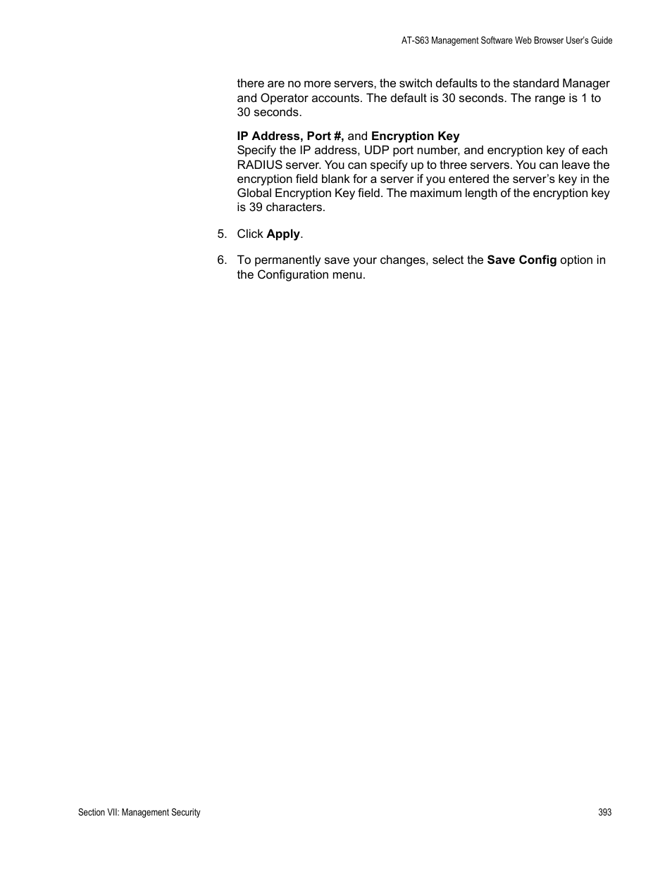 Allied Telesis AT-S63 User Manual | Page 393 / 410
