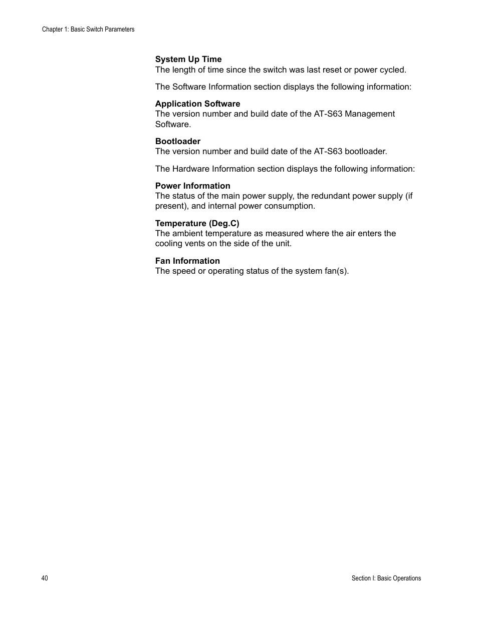 Allied Telesis AT-S63 User Manual | Page 40 / 410