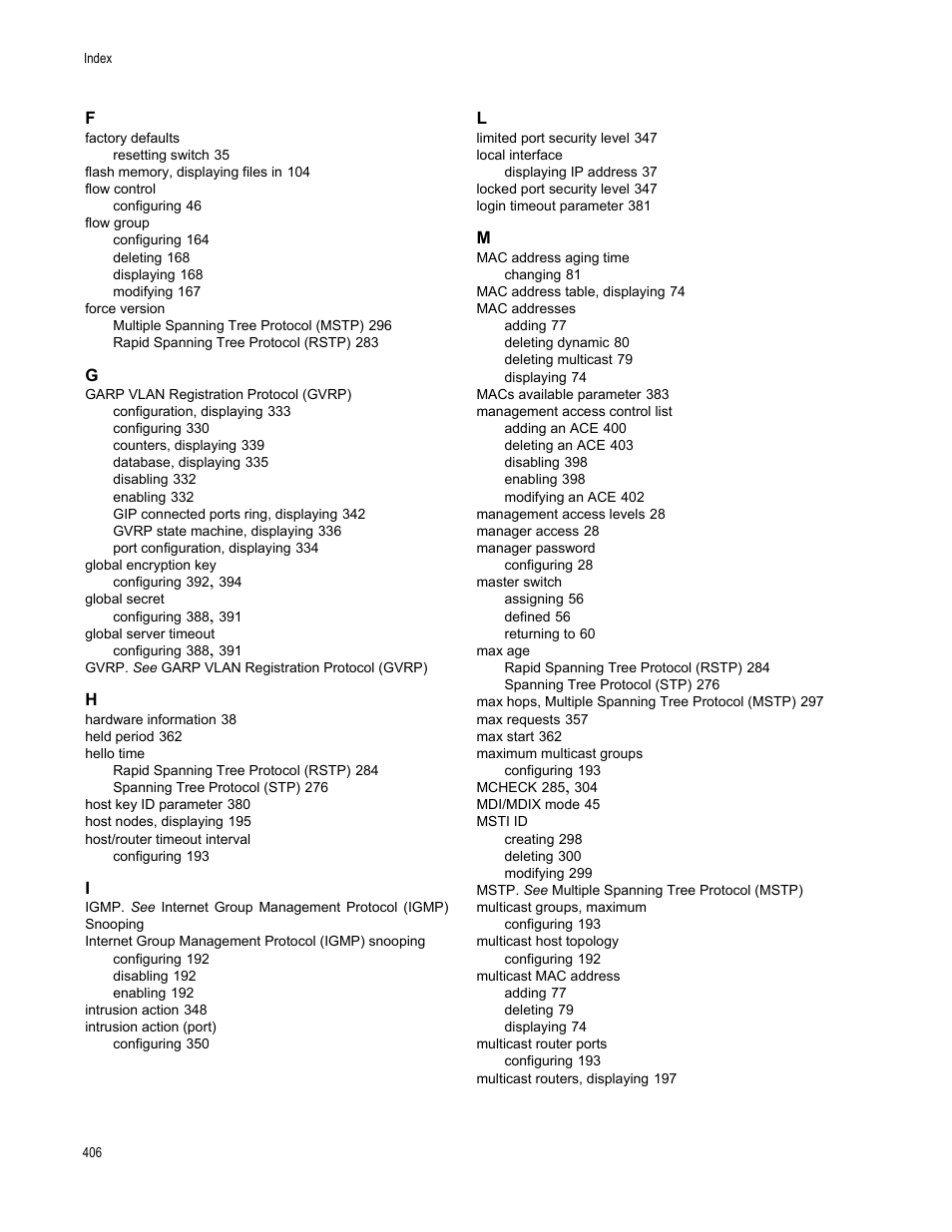 Allied Telesis AT-S63 User Manual | Page 406 / 410