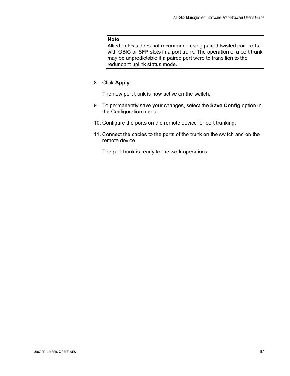 Allied Telesis AT-S63 User Manual | Page 87 / 410
