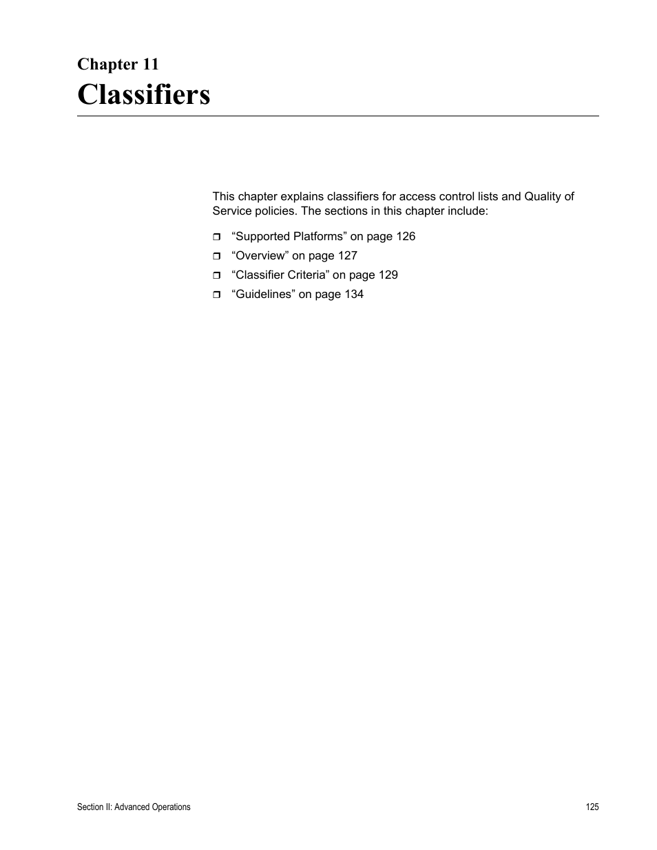 Chapter 11, Classifiers | Allied Telesis AT-S63 User Manual | Page 125 / 538