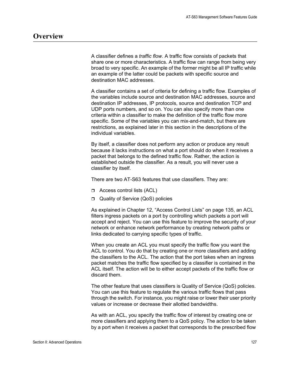 Overview | Allied Telesis AT-S63 User Manual | Page 127 / 538