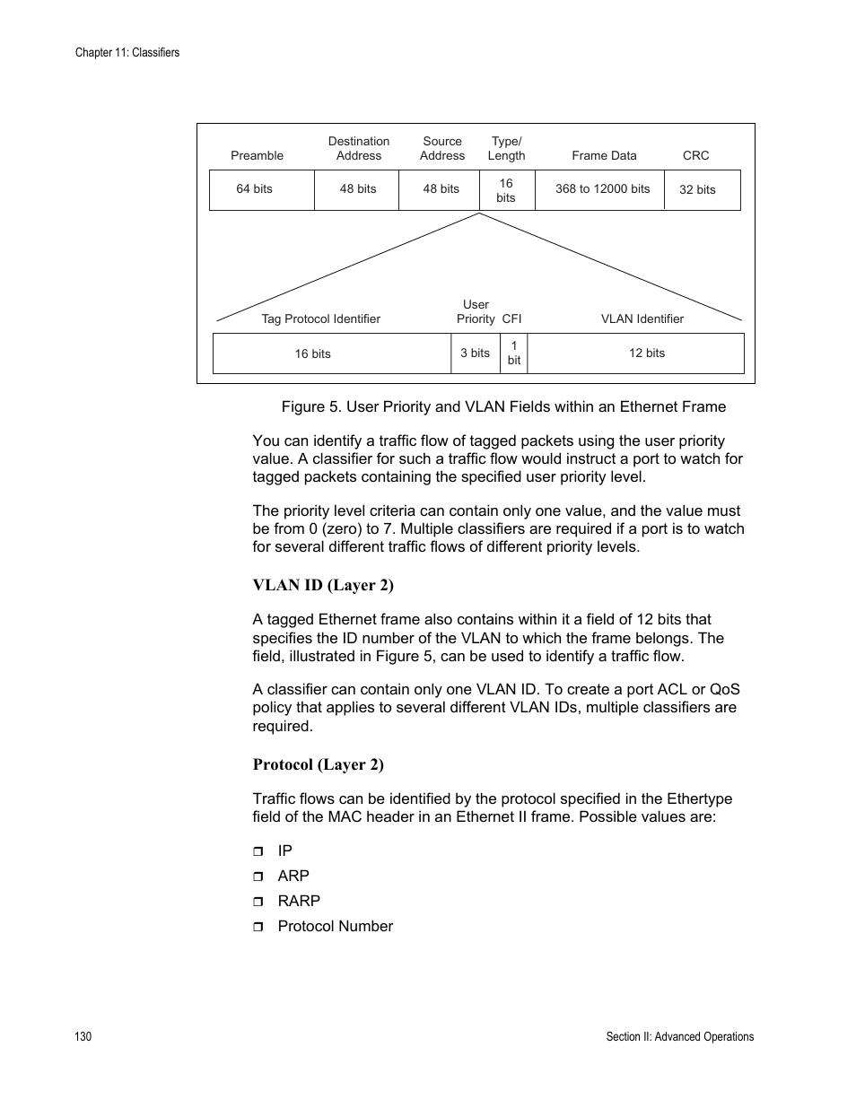 Vlan id (layer 2), Protocol (layer 2) | Allied Telesis AT-S63 User Manual | Page 130 / 538