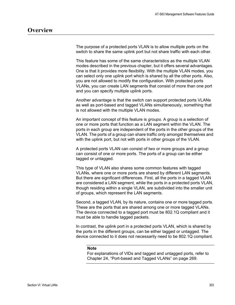 Overview | Allied Telesis AT-S63 User Manual | Page 303 / 538