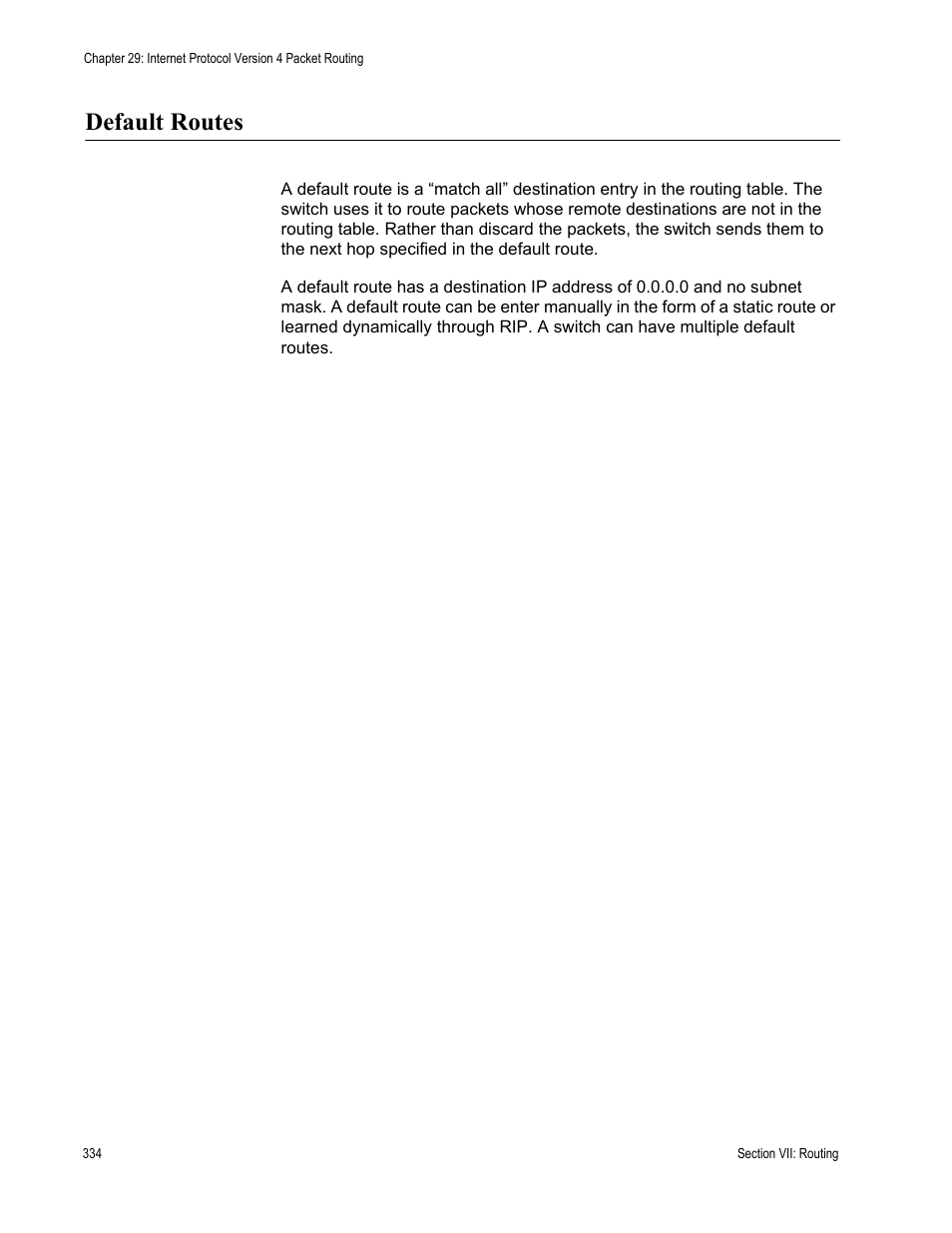 Default routes | Allied Telesis AT-S63 User Manual | Page 334 / 538