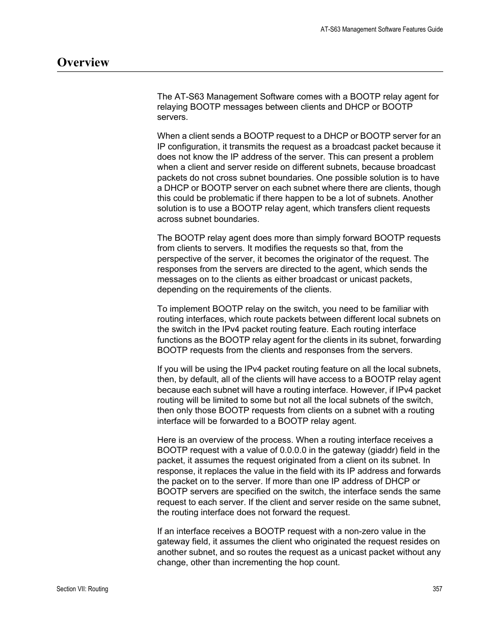 Overview | Allied Telesis AT-S63 User Manual | Page 357 / 538