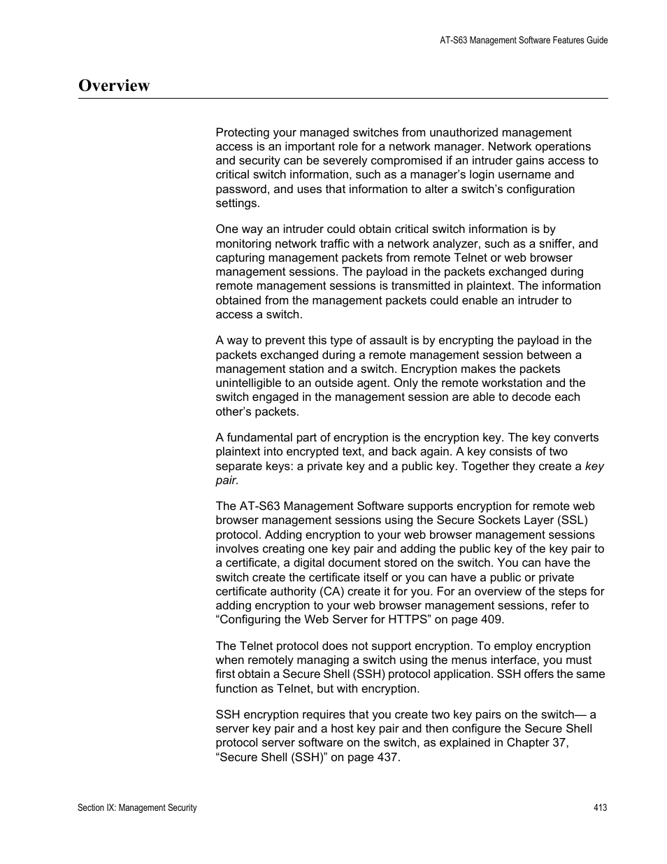 Overview | Allied Telesis AT-S63 User Manual | Page 413 / 538
