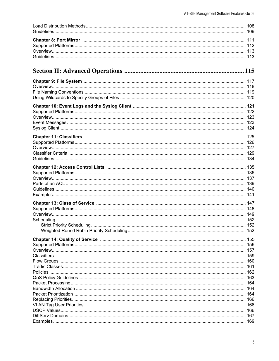 Allied Telesis AT-S63 User Manual | Page 5 / 538
