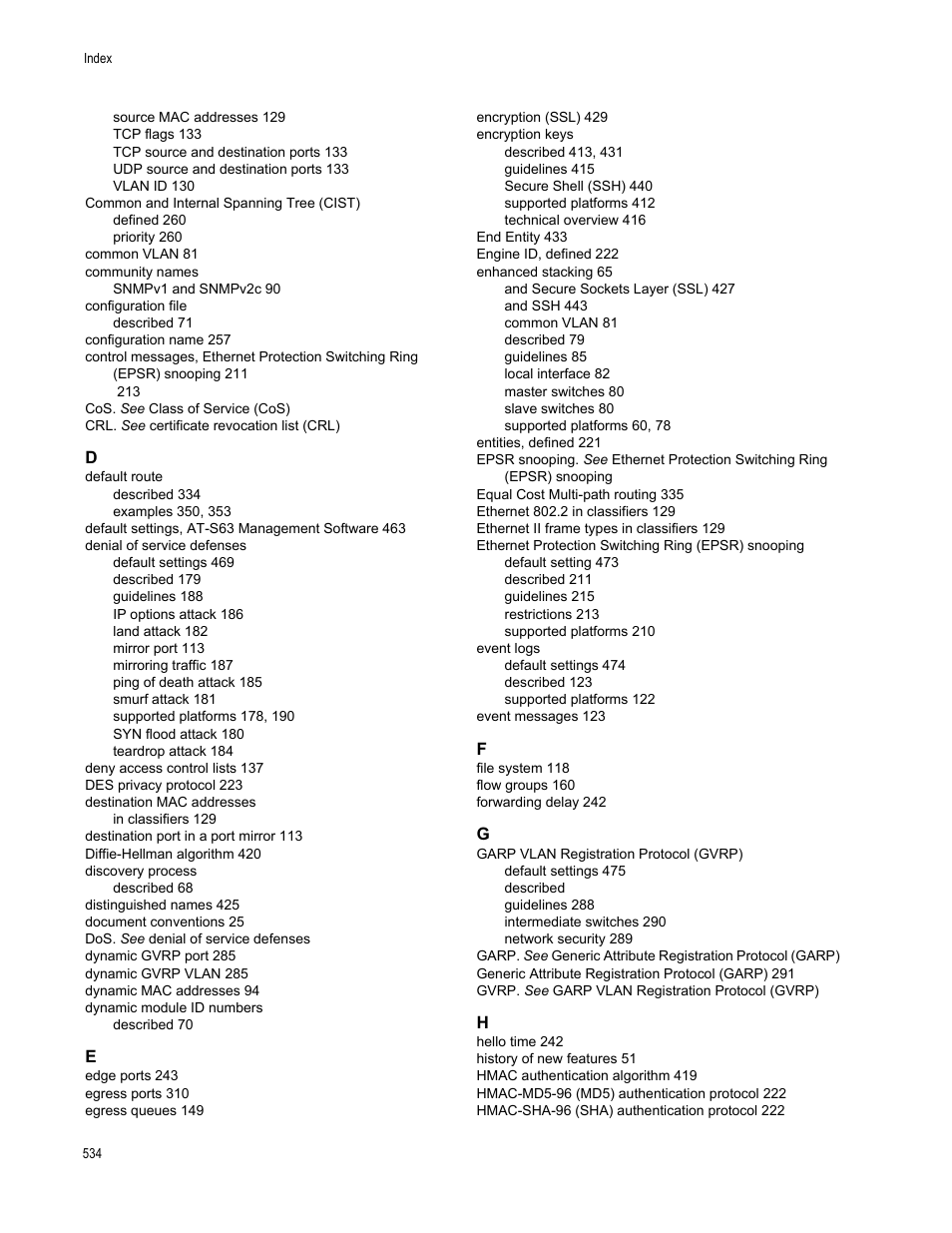 Allied Telesis AT-S63 User Manual | Page 534 / 538