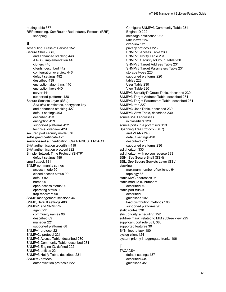 Allied Telesis AT-S63 User Manual | Page 537 / 538