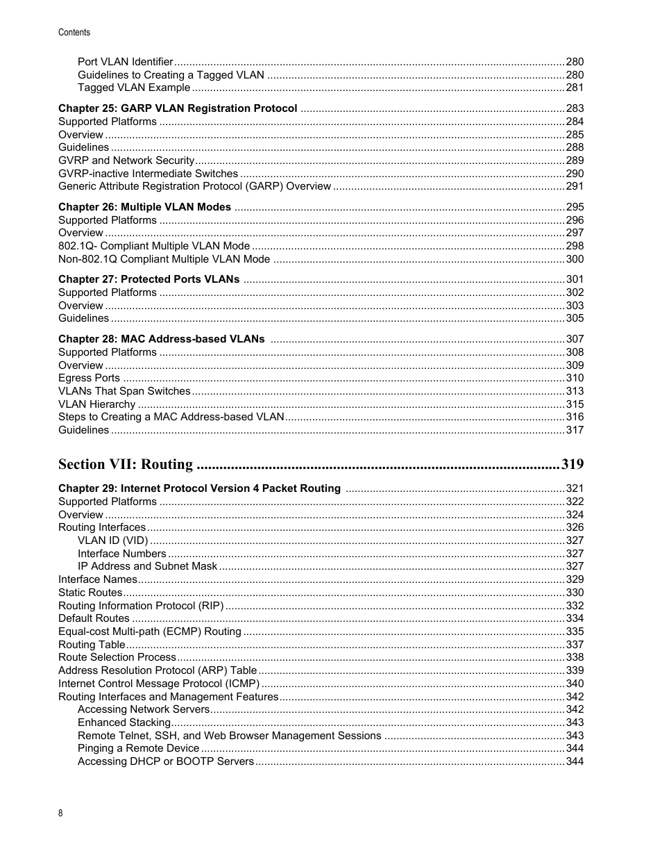 Allied Telesis AT-S63 User Manual | Page 8 / 538