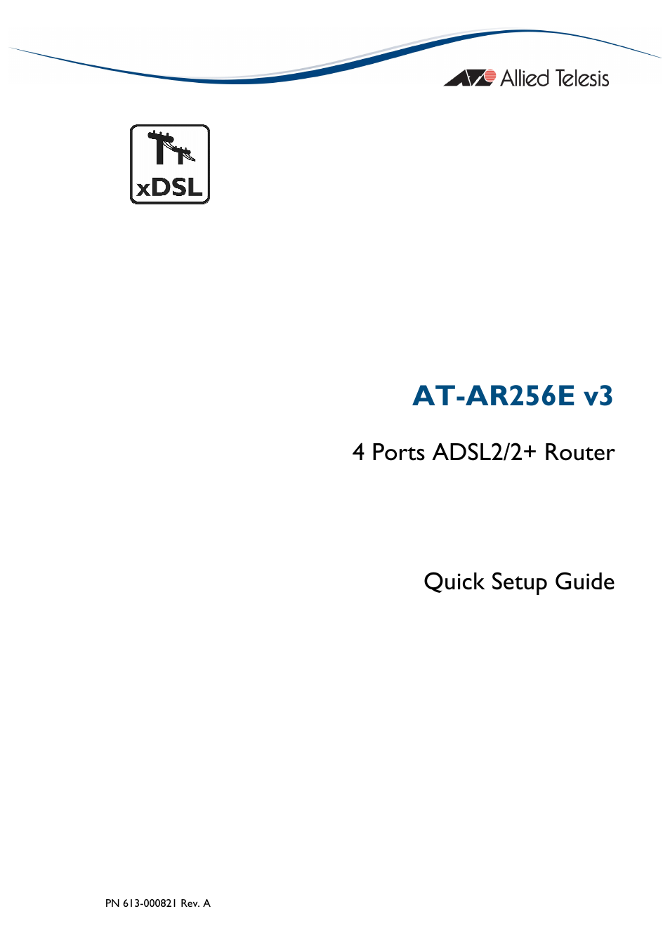 Allied Telesis AT-AR256E v3 User Manual | 18 pages