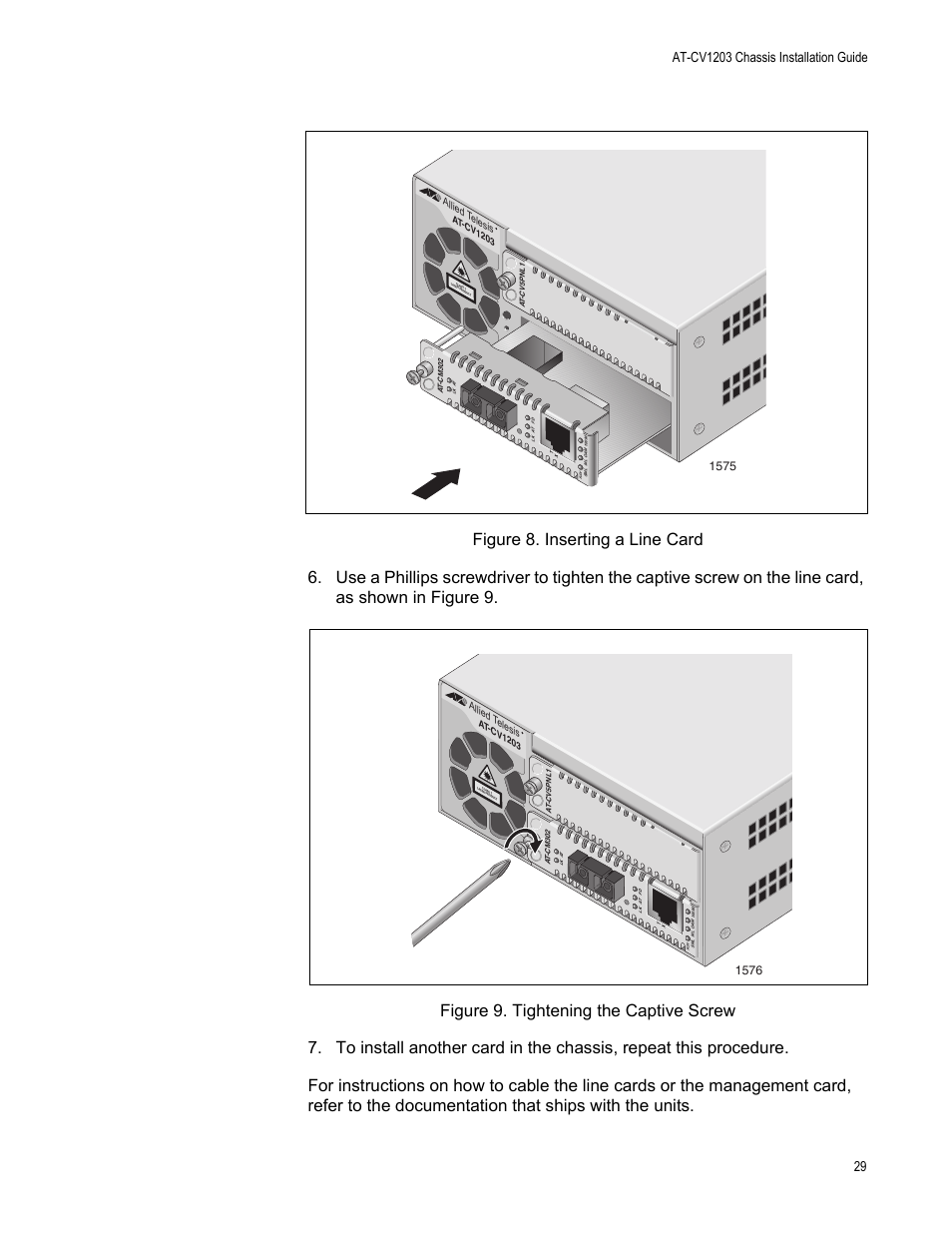 Allied Telesis AT-CV1203 User Manual | Page 29 / 38