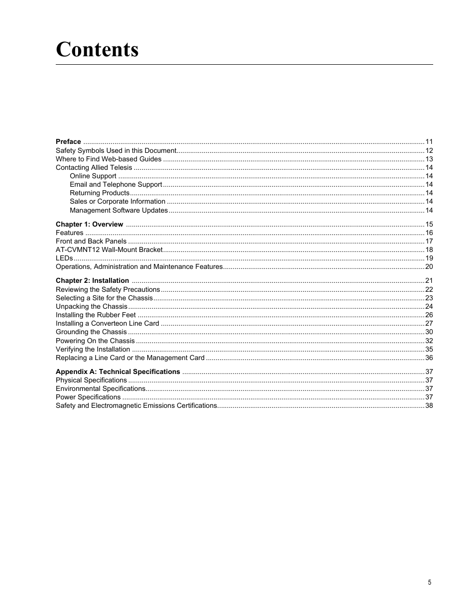 Allied Telesis AT-CV1203 User Manual | Page 5 / 38
