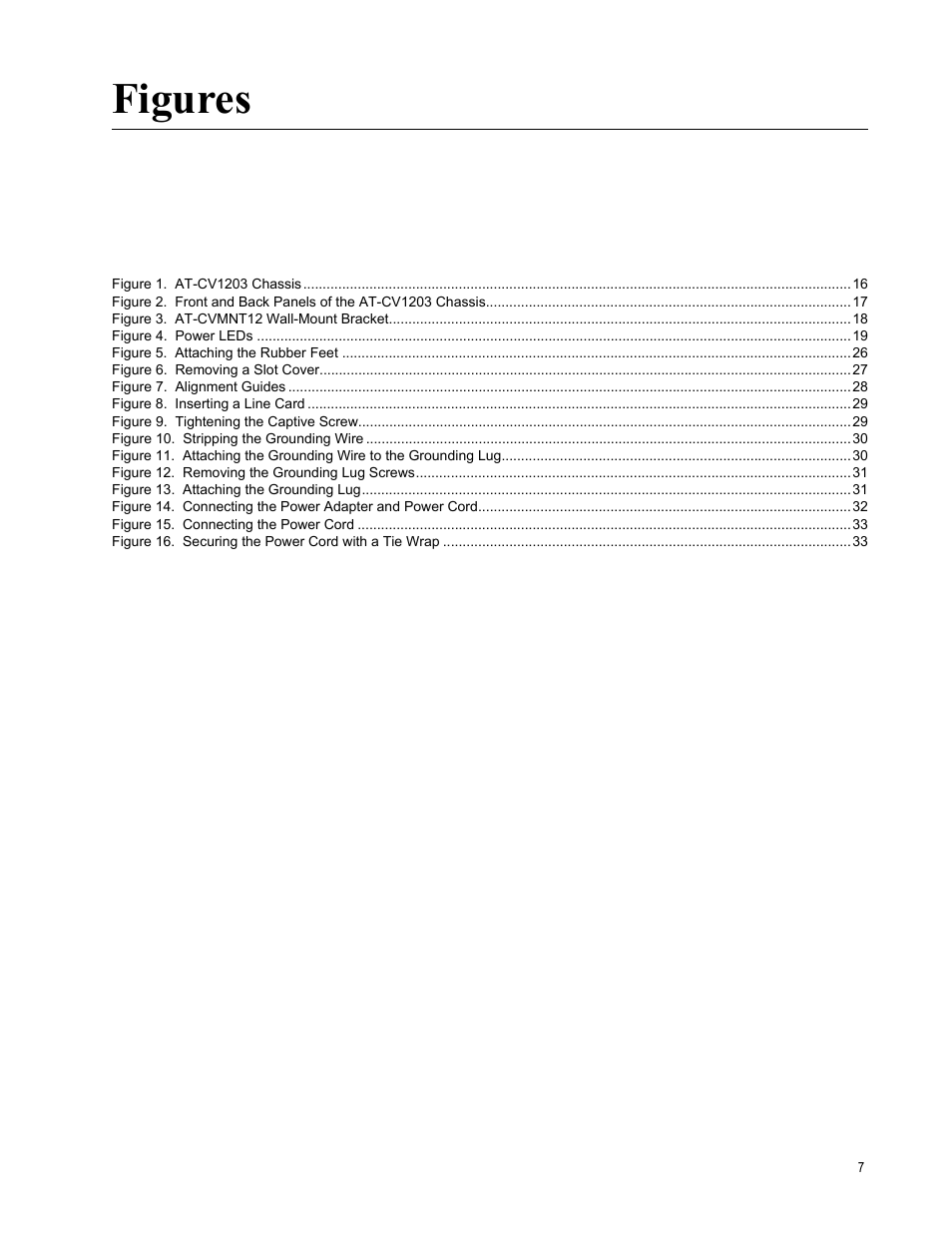Figures | Allied Telesis AT-CV1203 User Manual | Page 7 / 38