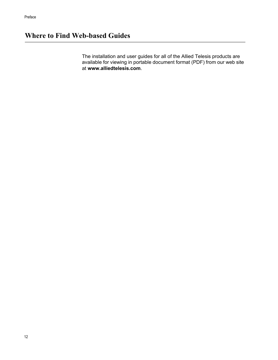 Where to find web-based guides | Allied Telesis AT-PC2002/POE User Manual | Page 12 / 68