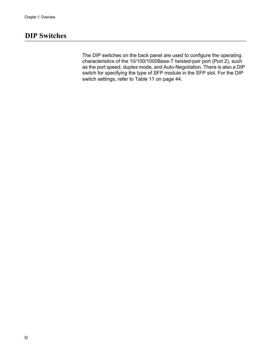 Dip switches | Allied Telesis AT-PC2002/POE User Manual | Page 32 / 68