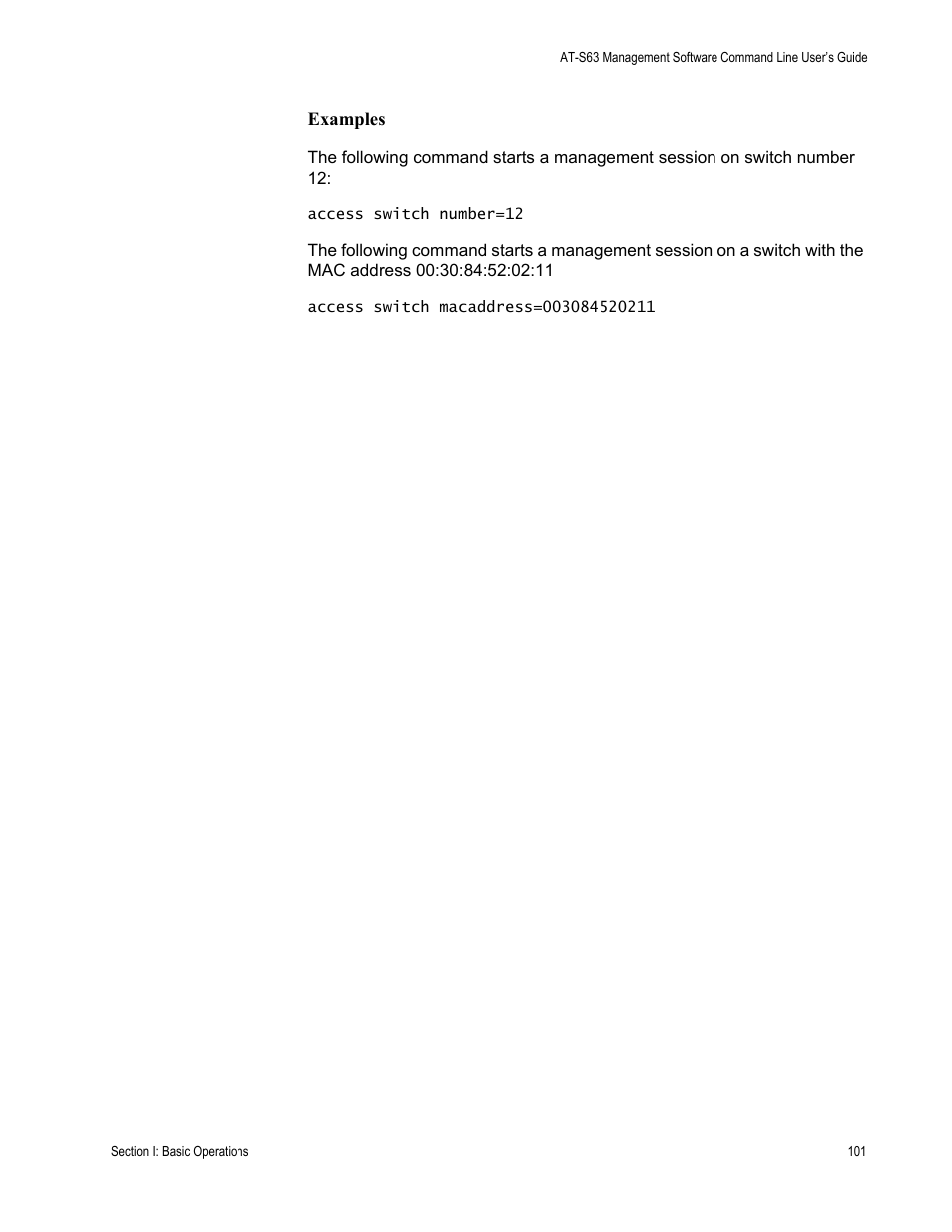 Allied Telesis AT-S63 User Manual | Page 101 / 836