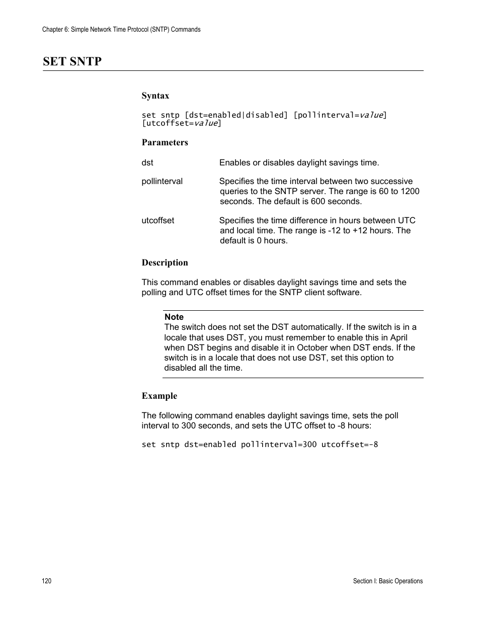 Set sntp | Allied Telesis AT-S63 User Manual | Page 120 / 836