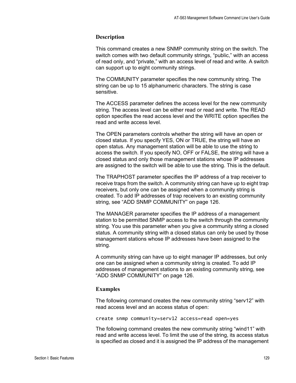 Allied Telesis AT-S63 User Manual | Page 129 / 836