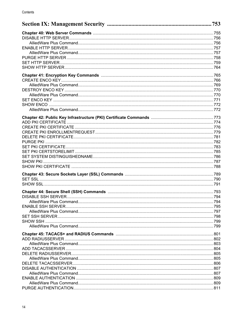 Allied Telesis AT-S63 User Manual | Page 14 / 836