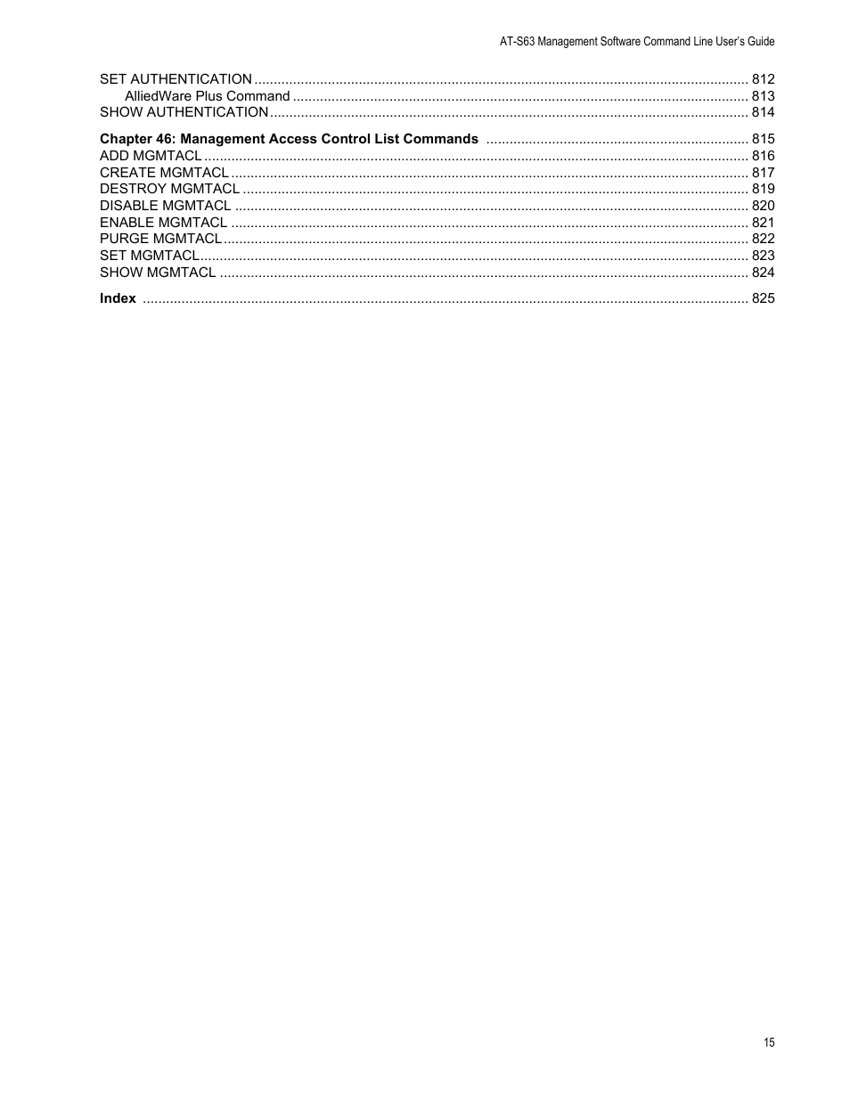 Allied Telesis AT-S63 User Manual | Page 15 / 836