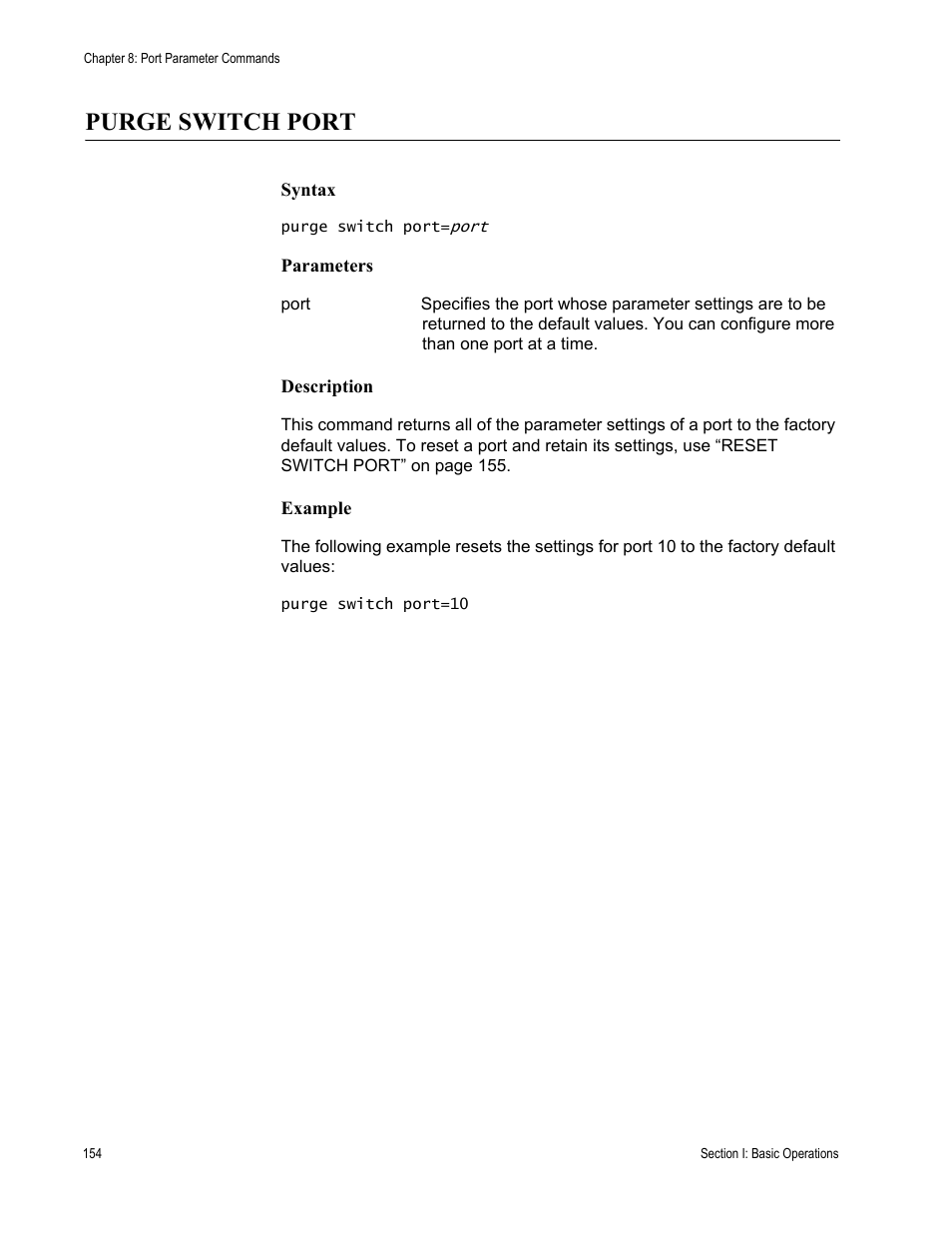 Purge switch port | Allied Telesis AT-S63 User Manual | Page 154 / 836