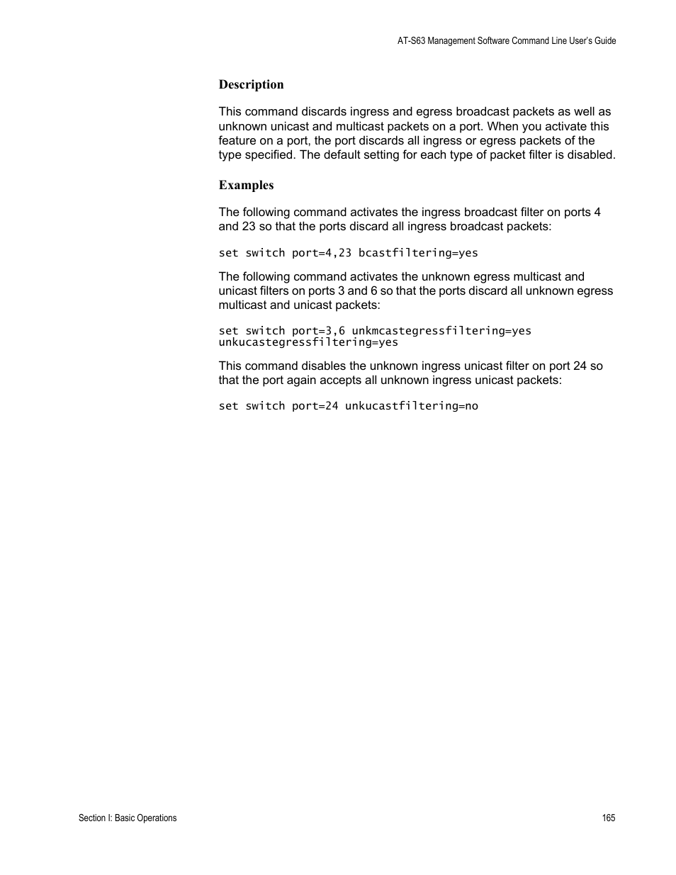 Allied Telesis AT-S63 User Manual | Page 165 / 836