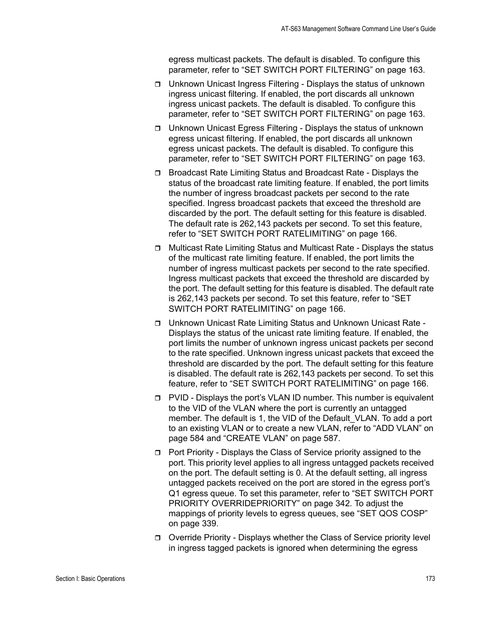 Allied Telesis AT-S63 User Manual | Page 173 / 836