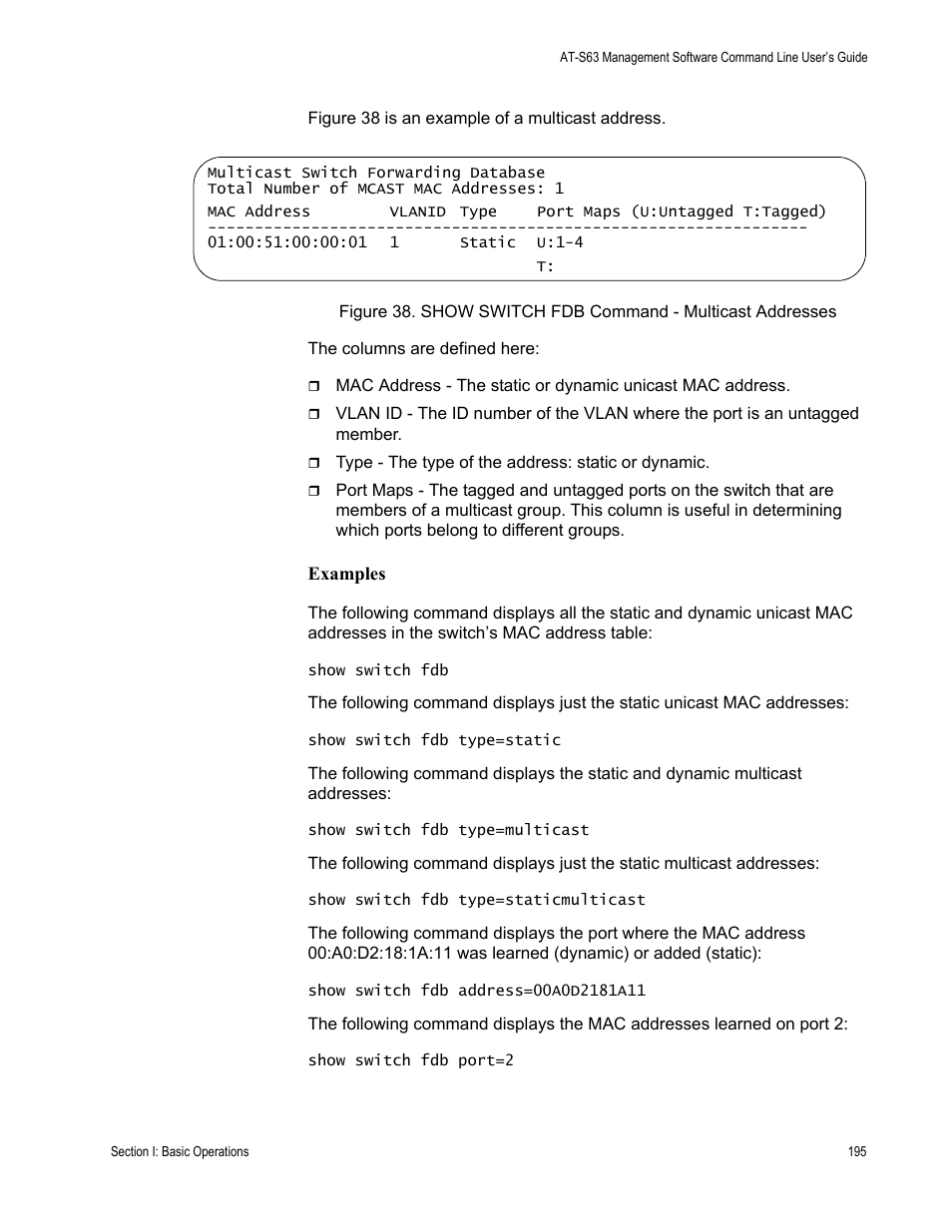 Allied Telesis AT-S63 User Manual | Page 195 / 836