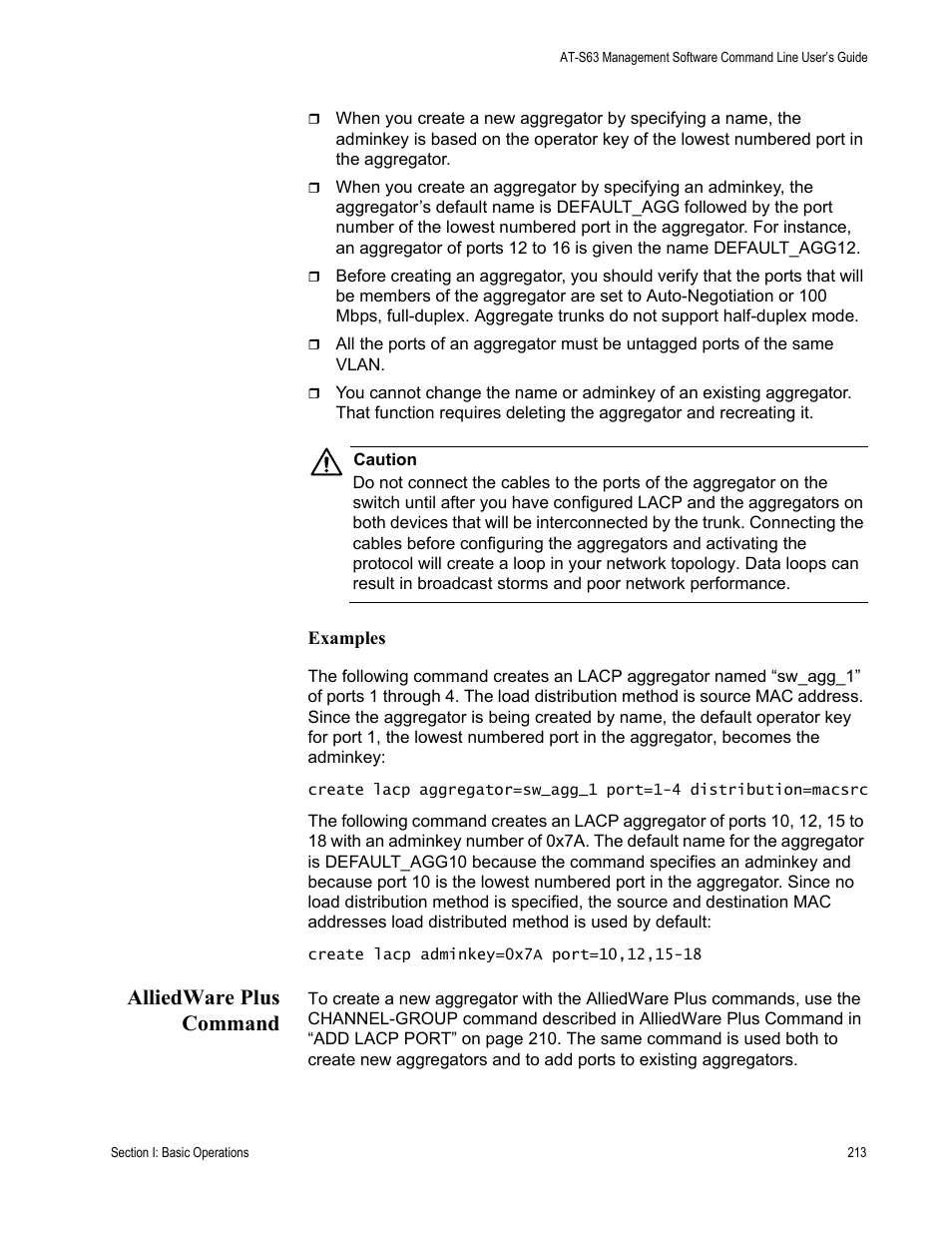 Alliedware plus command | Allied Telesis AT-S63 User Manual | Page 213 / 836