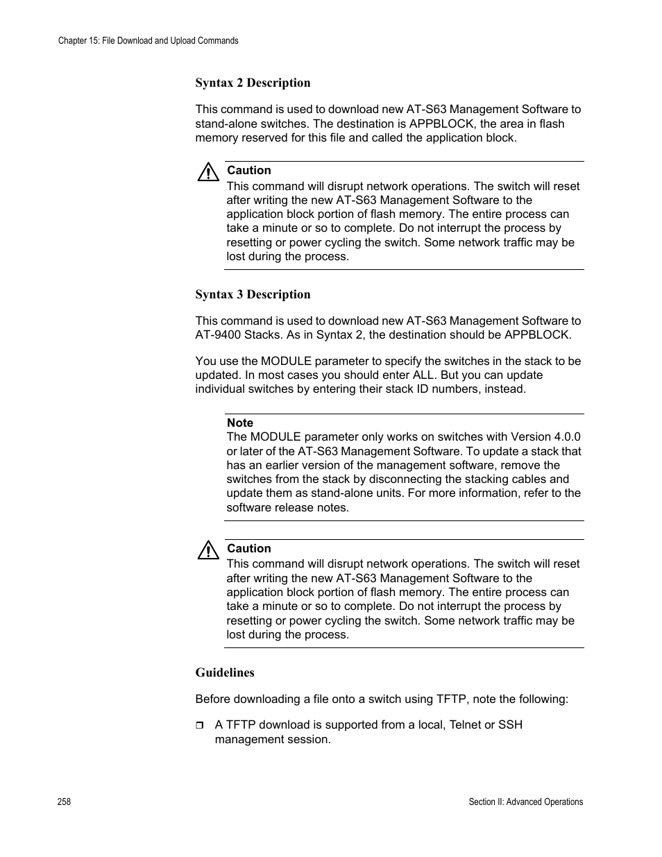 Allied Telesis AT-S63 User Manual | Page 258 / 836