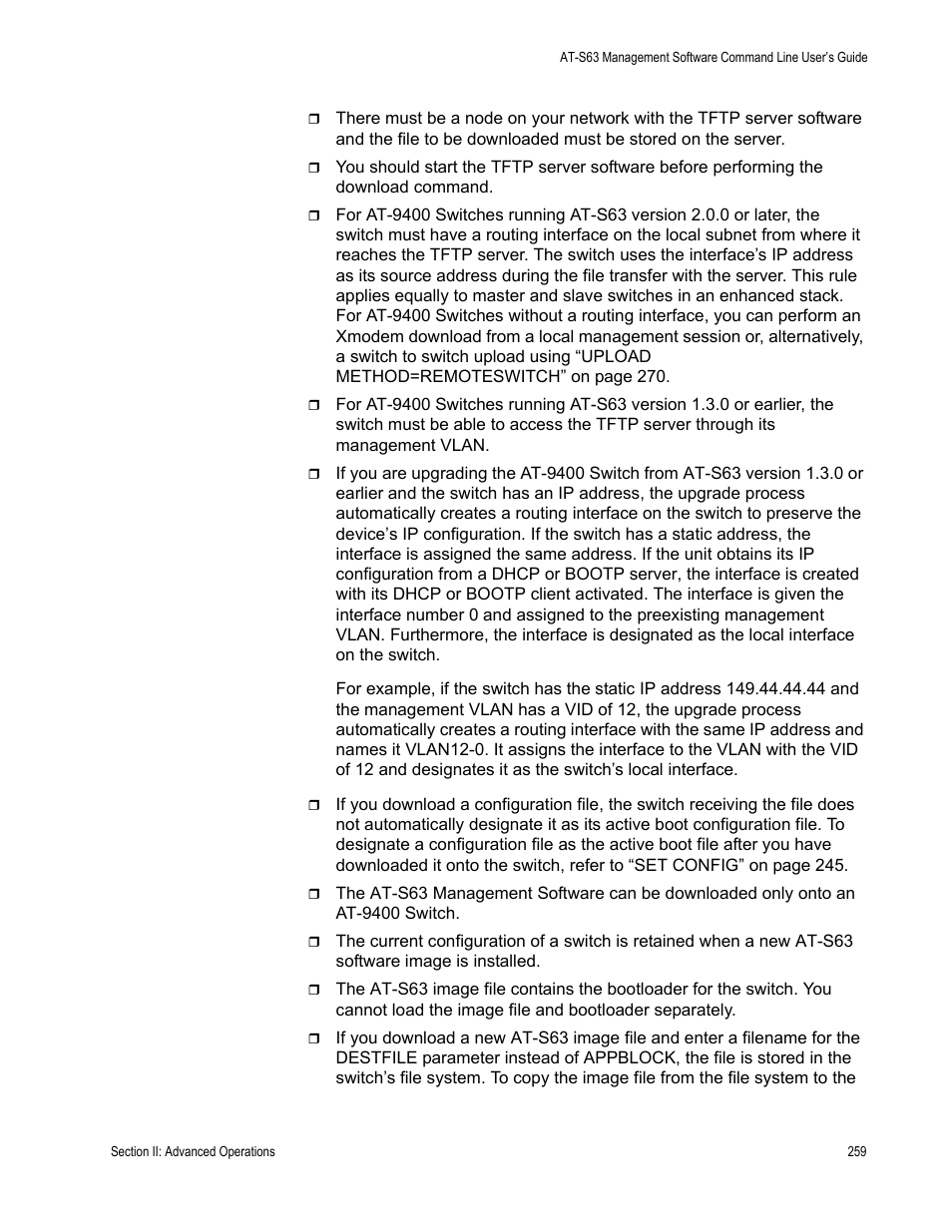 Allied Telesis AT-S63 User Manual | Page 259 / 836