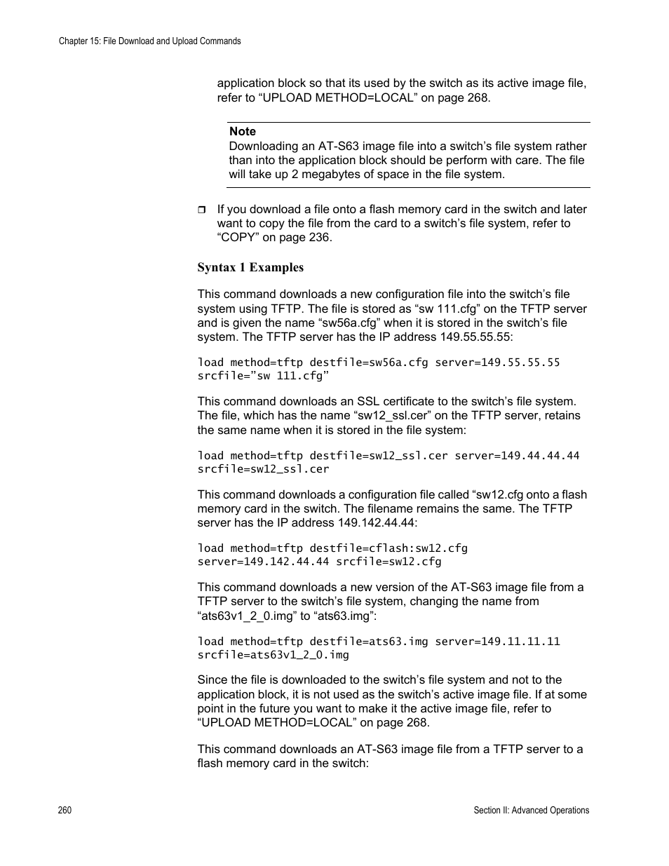 Allied Telesis AT-S63 User Manual | Page 260 / 836