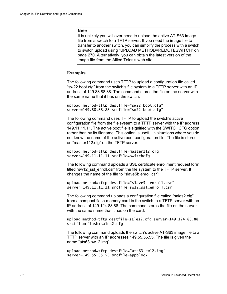 Allied Telesis AT-S63 User Manual | Page 276 / 836