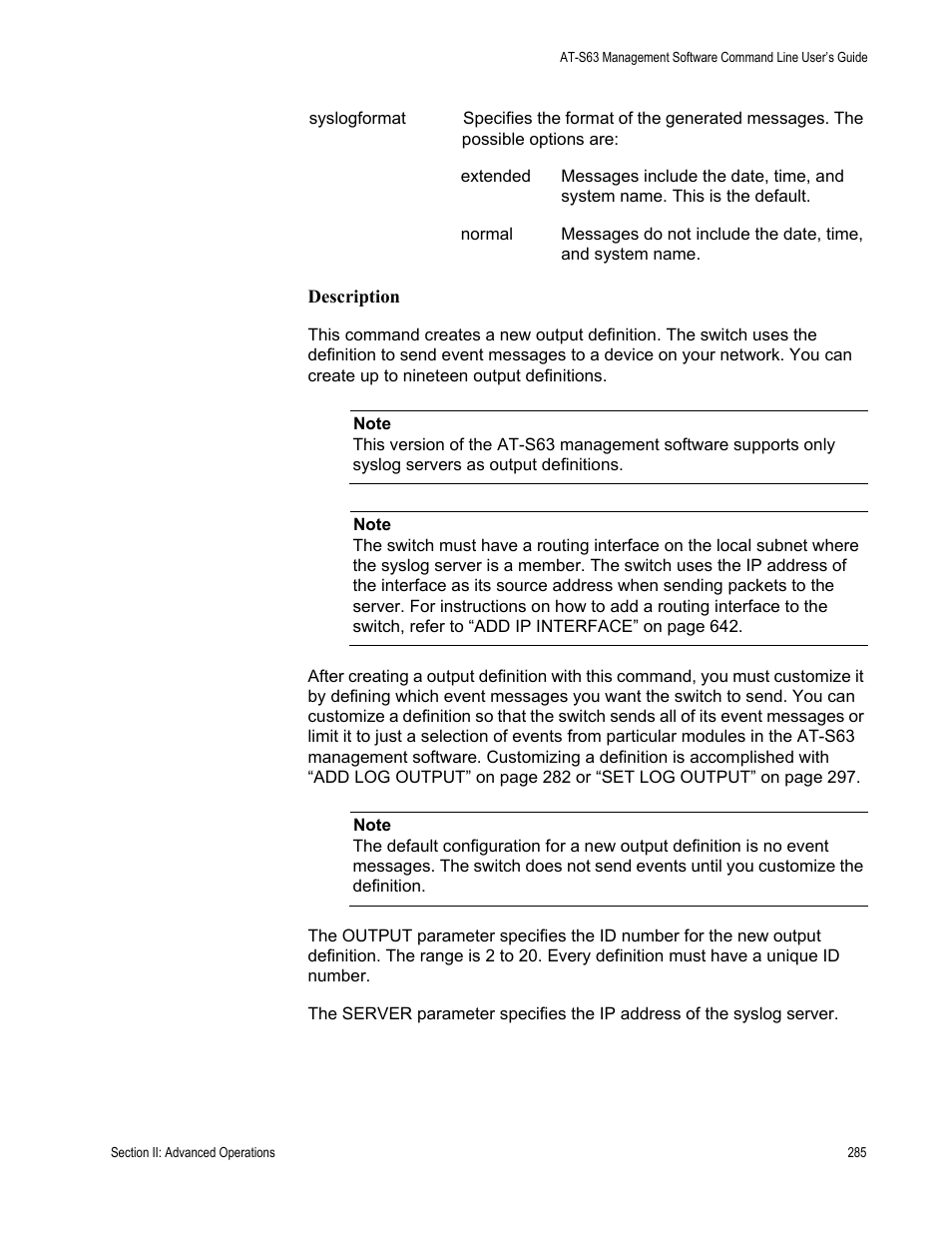 Allied Telesis AT-S63 User Manual | Page 285 / 836