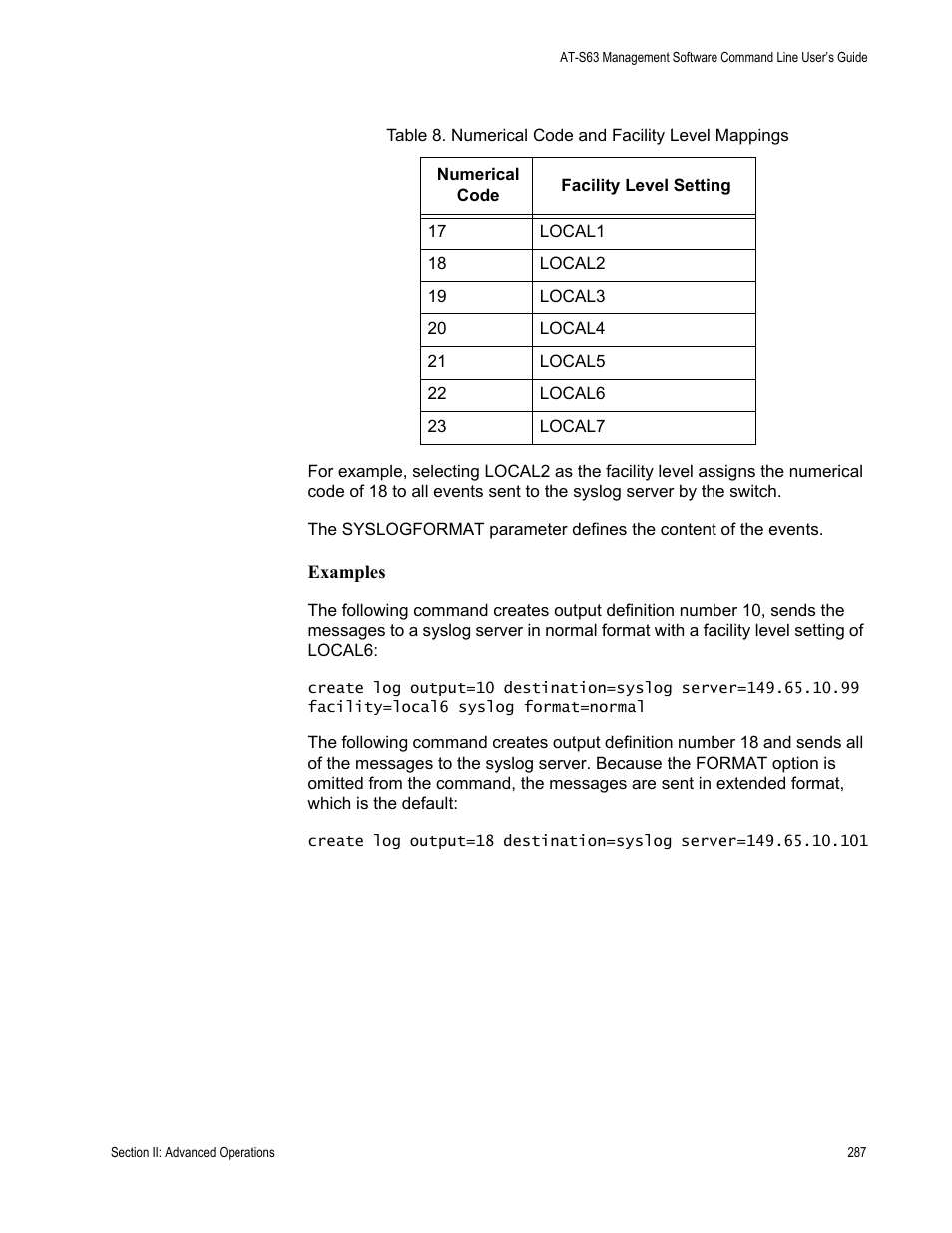 Allied Telesis AT-S63 User Manual | Page 287 / 836
