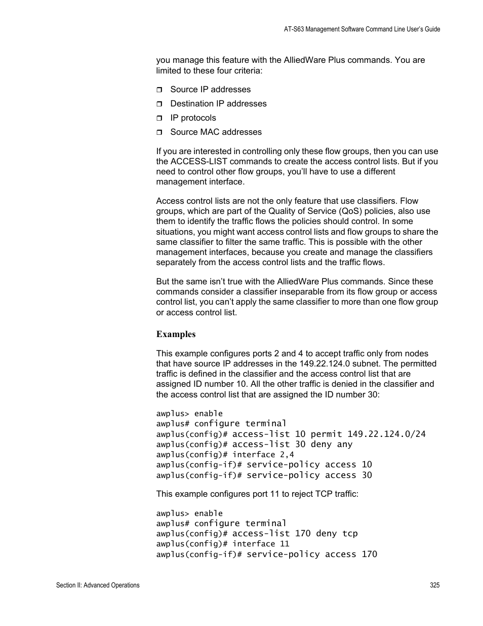 Allied Telesis AT-S63 User Manual | Page 325 / 836