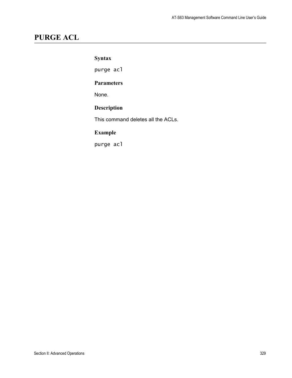 Purge acl | Allied Telesis AT-S63 User Manual | Page 329 / 836
