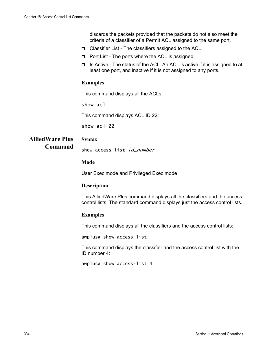 Alliedware plus command | Allied Telesis AT-S63 User Manual | Page 334 / 836