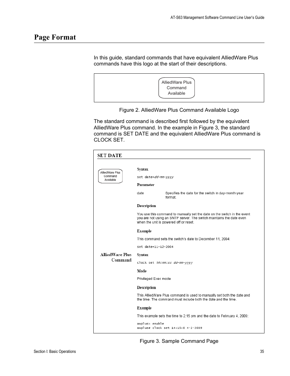 Page format | Allied Telesis AT-S63 User Manual | Page 35 / 836