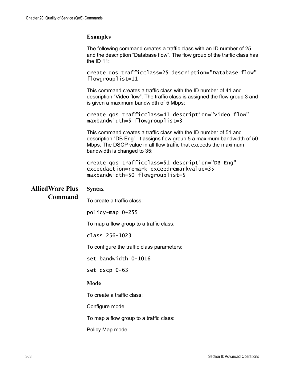 Alliedware plus command | Allied Telesis AT-S63 User Manual | Page 368 / 836