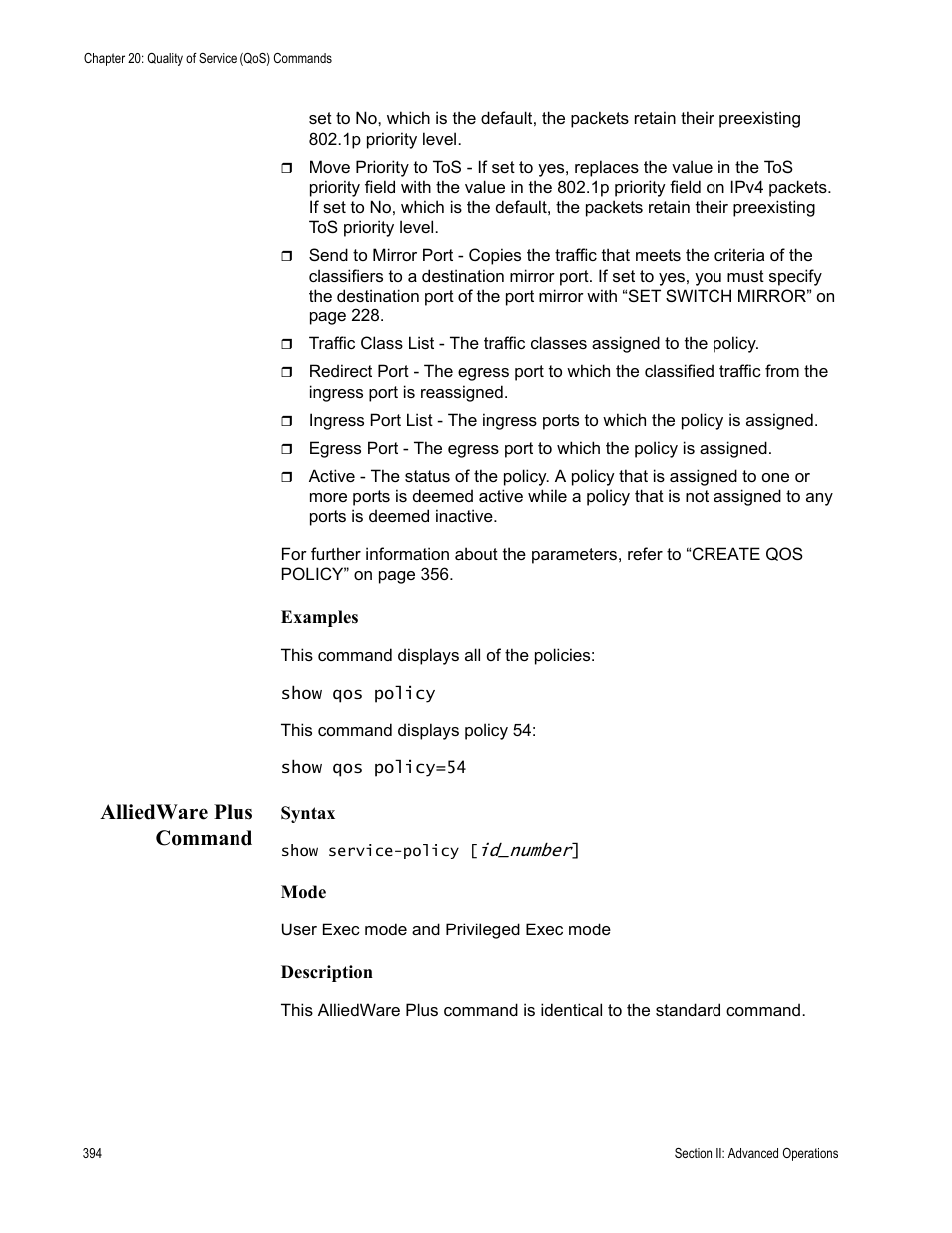 Alliedware plus command | Allied Telesis AT-S63 User Manual | Page 394 / 836