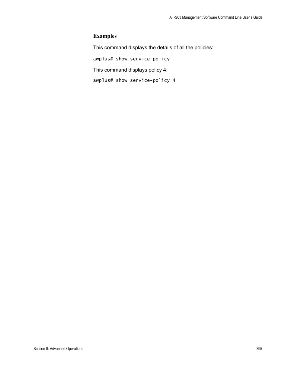 Allied Telesis AT-S63 User Manual | Page 395 / 836