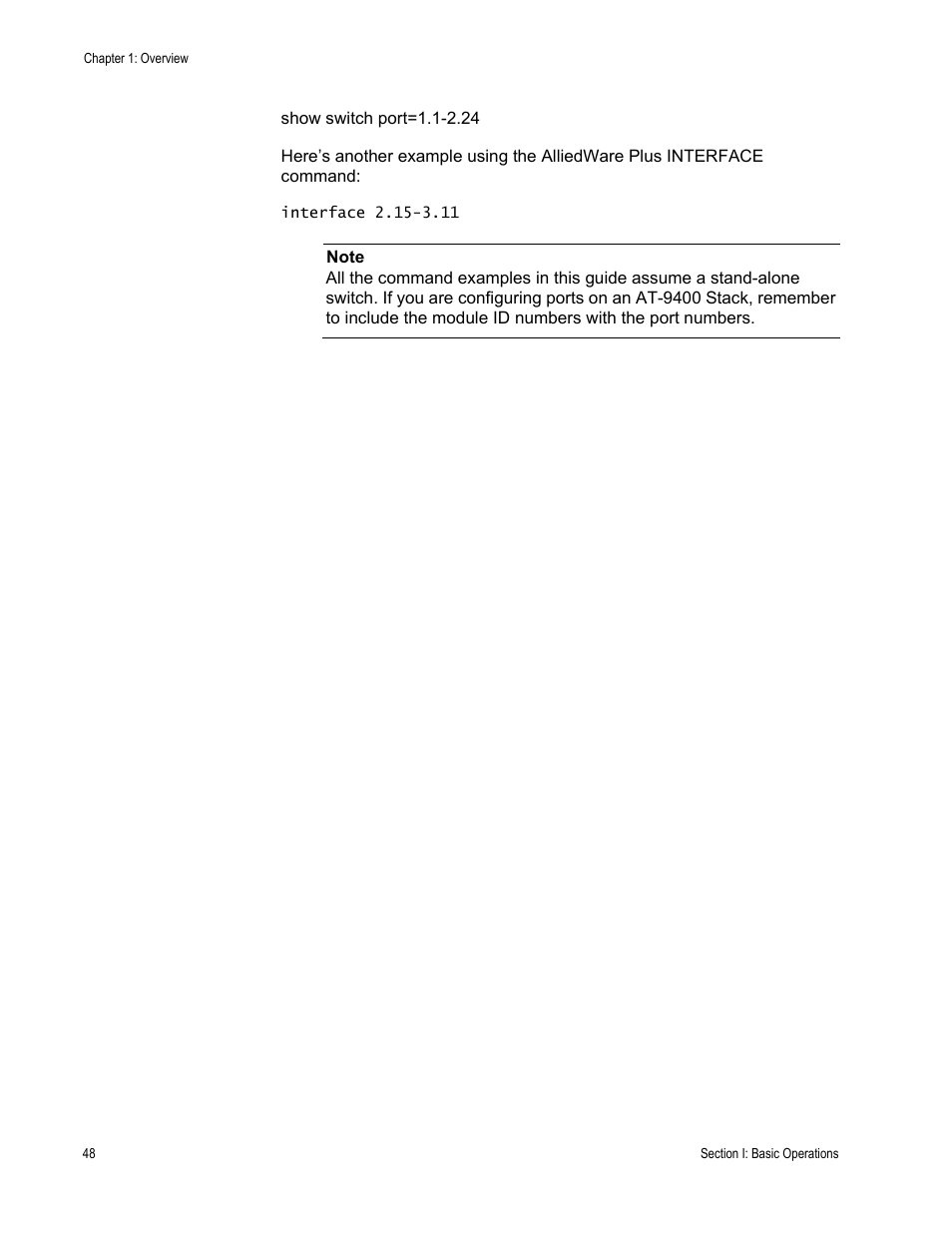 Allied Telesis AT-S63 User Manual | Page 48 / 836