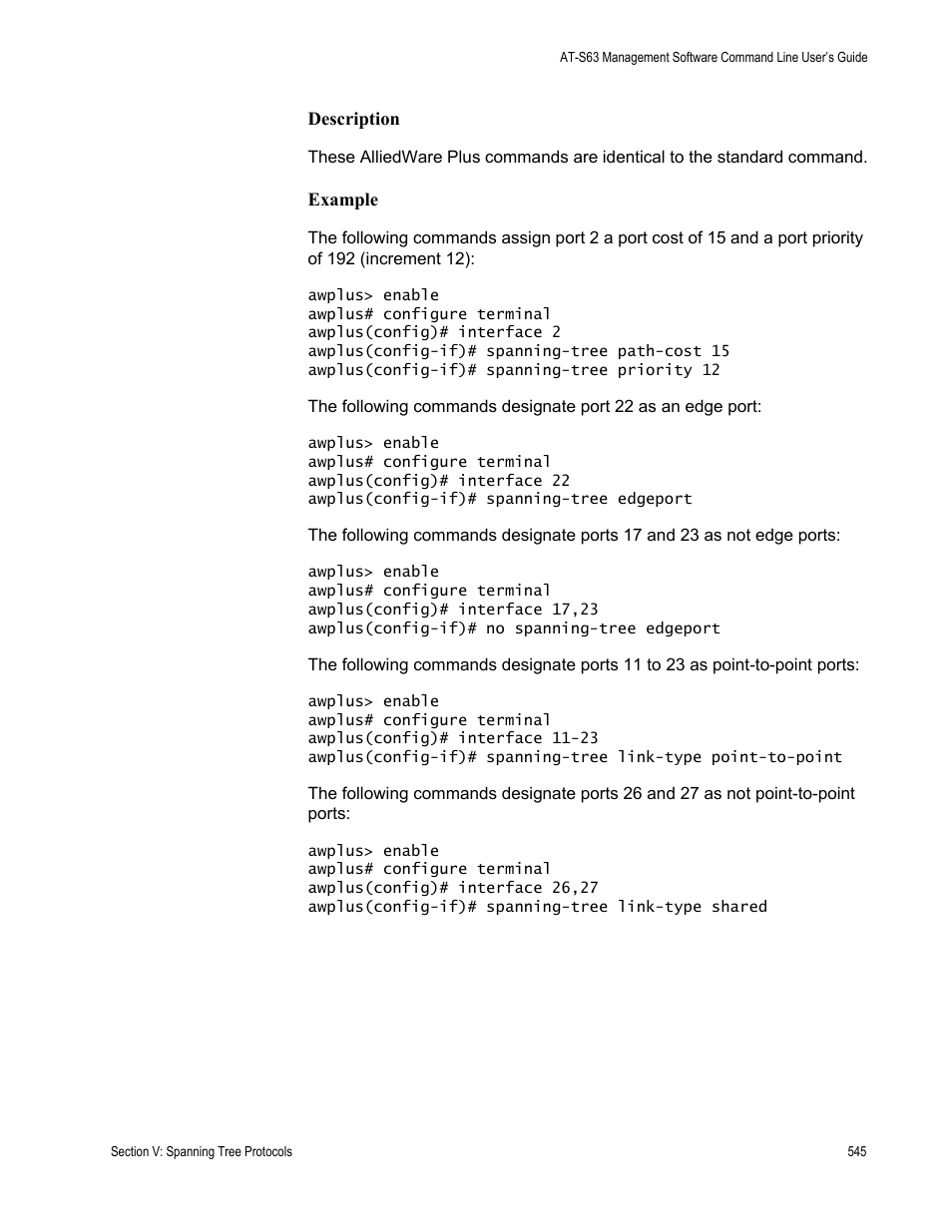 Allied Telesis AT-S63 User Manual | Page 545 / 836