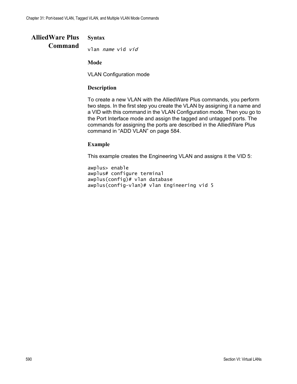 Alliedware plus command | Allied Telesis AT-S63 User Manual | Page 590 / 836
