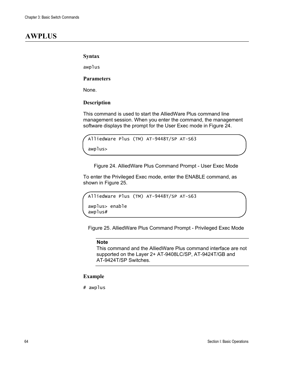 Awplus | Allied Telesis AT-S63 User Manual | Page 64 / 836